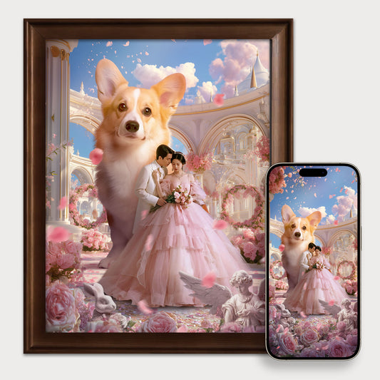 Custom Fantasy Portrait with Your Pet | Giant Guardian Pet Art from Photo