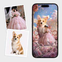 Custom Fantasy Portrait with Your Pet | Giant Guardian Pet Art from Photo