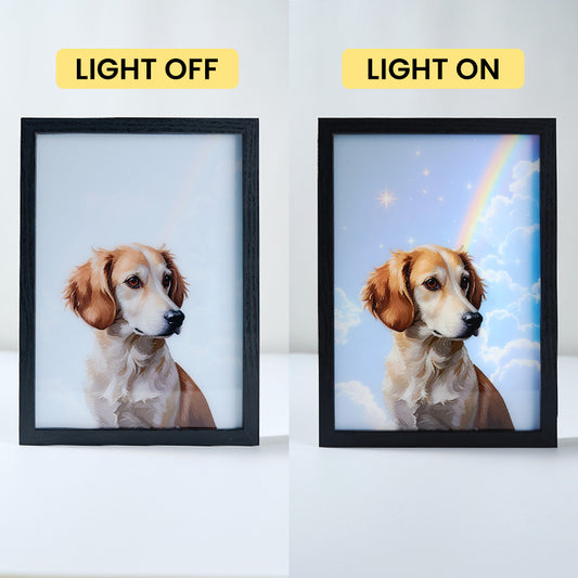 Custom LED Pet Portrait from Your Photo | Personalized Light-Up Pet Art