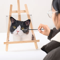 カスタム3Dレイヤードペット肖像画 | 写真からの手描きアクリル製ペットメモリアルギフト