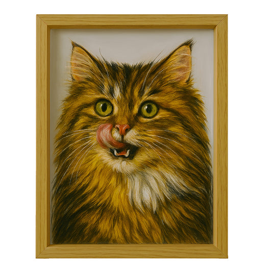 Hand-Painted Glass Pet Portrait from Your Photo | Custom Pet Keepsake