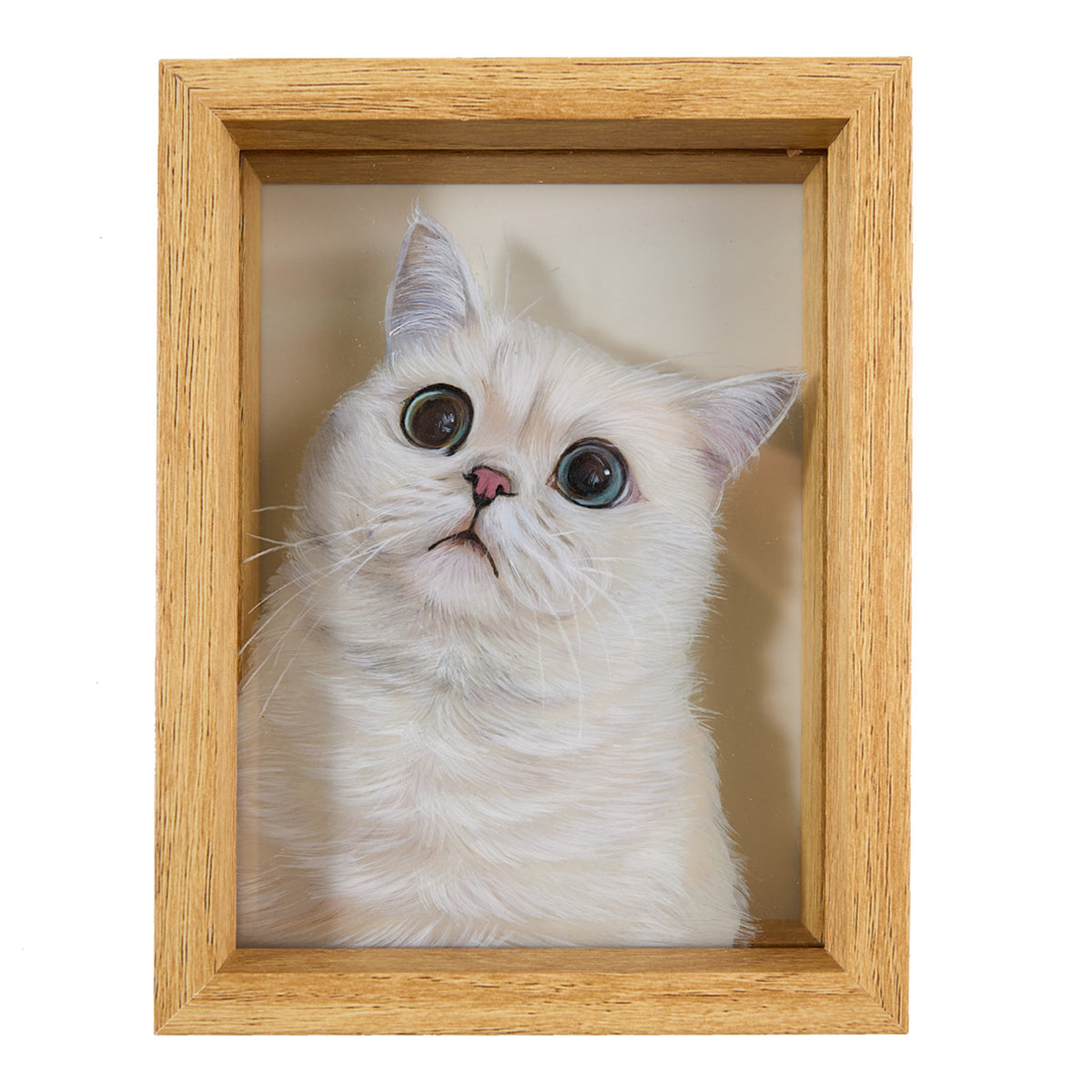 Hand-Painted Glass Pet Portrait from Your Photo | Custom Pet Keepsake