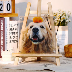 Custom 3D Layered Pet Portrait | Hand-Painted Acrylic Pet Memorial Gift from Photo