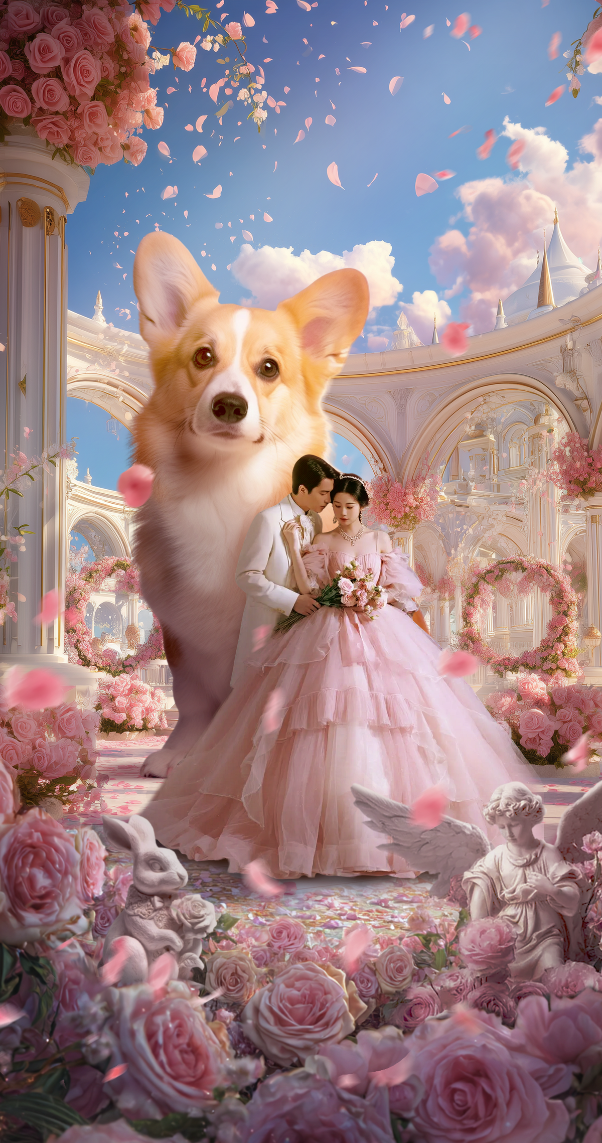 Custom Fantasy Portrait with Your Pet | Giant Guardian Pet Art from Photo