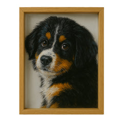 Hand-Painted Glass Pet Portrait from Your Photo | Custom Pet Keepsake