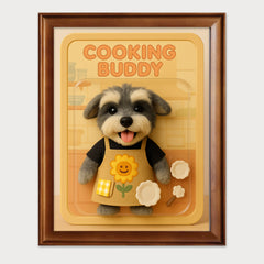 Custom 3D Pet Portrait from Your Photo | Cute Figurine Style Wall Art