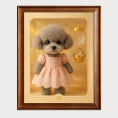 Custom 3D Pet Portrait from Your Photo | Cute Figurine Style Wall Art