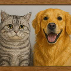 Hand-Painted Glass Pet Portrait from Your Photo | Custom Pet Keepsake